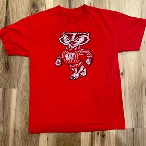 University of Wisconsin Bucky Badger vintage style t-shirt. Size medium